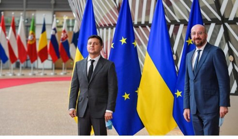 Підсумки саміту про Україну-ЄС: Ми впевнено йдемо до членства у Євросоюзі,президент України В.Зеленський