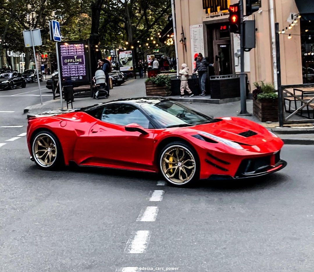 A cool tuned Ferrari supercar in Ukraine