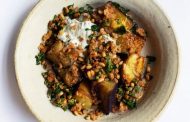 Nigel Slater’s recipe for aubergine with pine nuts and parsley