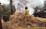 A fire broke out on a private farm!