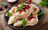 Lush dumplings with steamed cherries