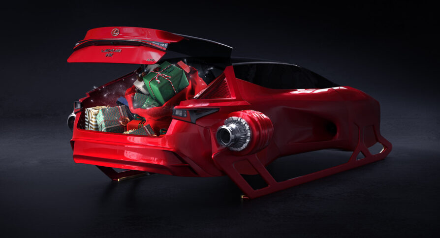 Santa Claus's Sledges with Jet Engines from Lexus and Bentley!
