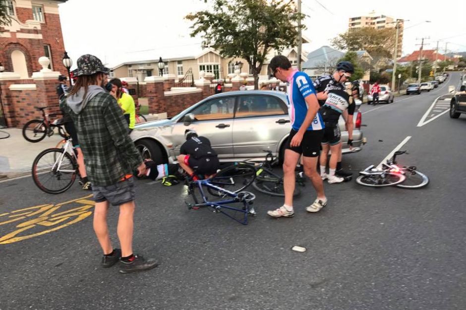 A Car Knocks Down 18 Cyclists in France