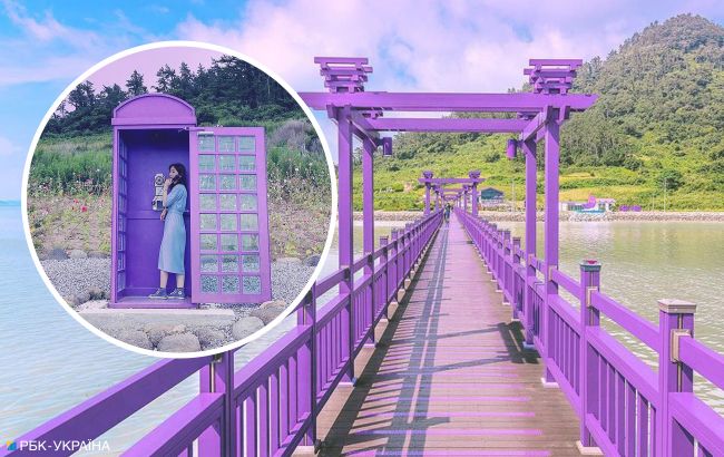 For Attracting Visitors: The Island Resort Is Completely in Purple