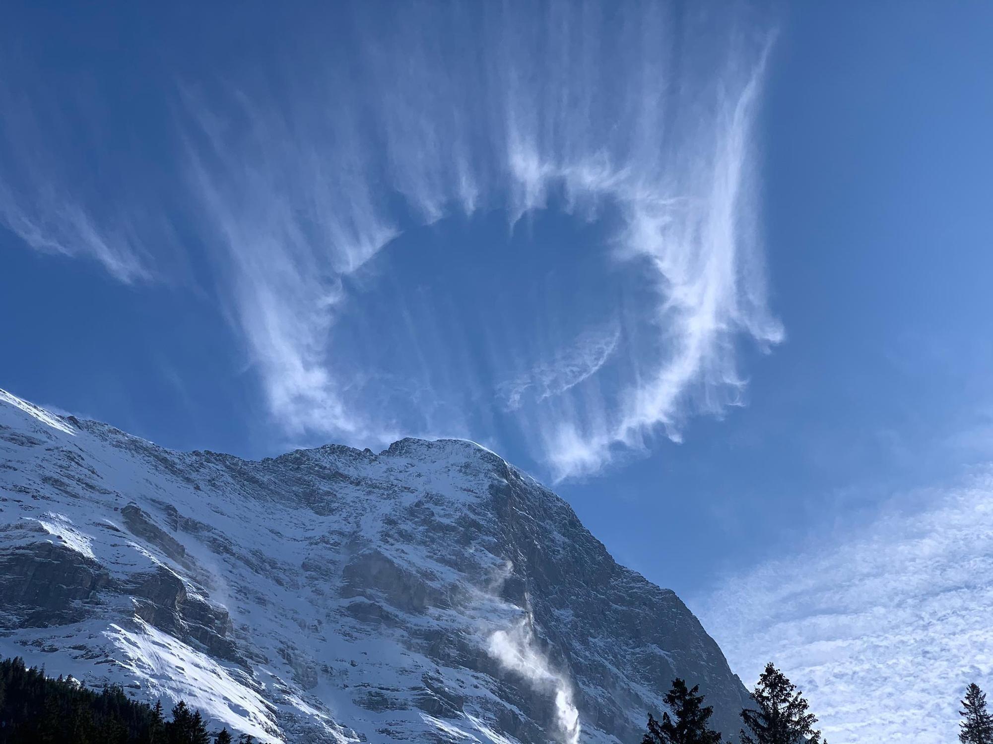 Strange Round Clouds Over the Swiss Alps