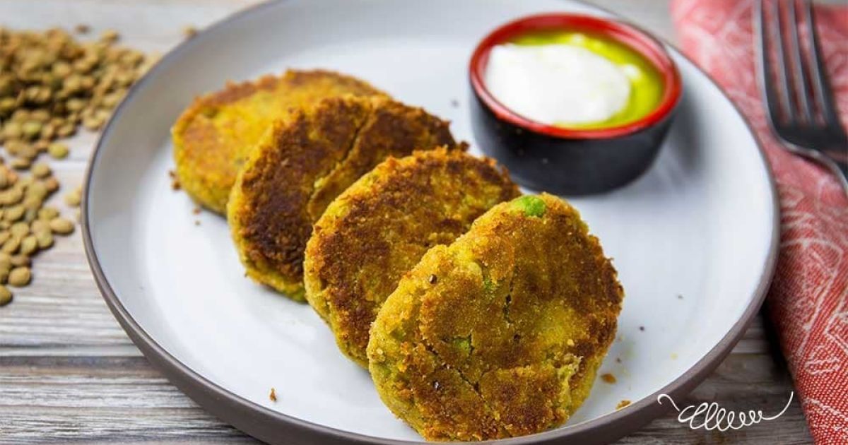 Smooth Lentil Cutlets With Peas Recipe