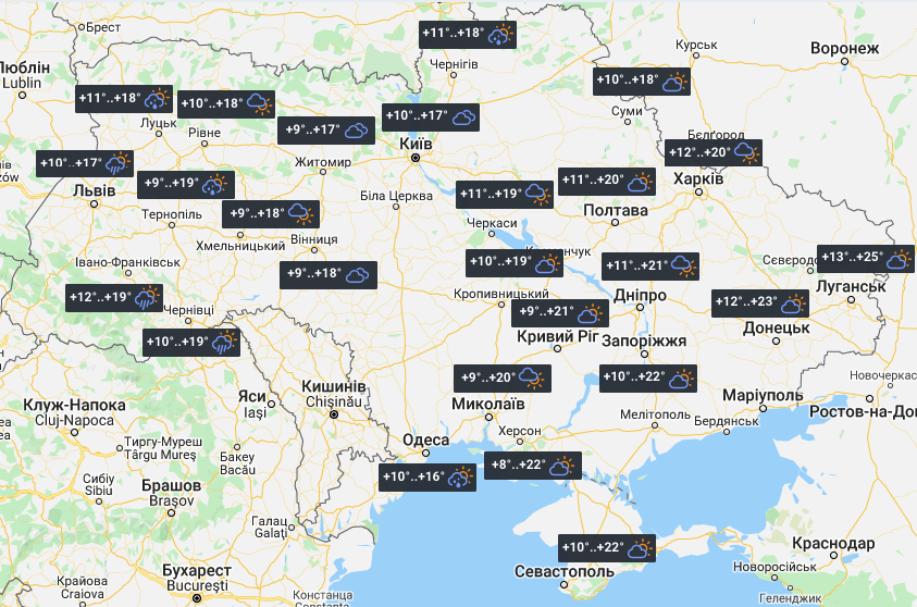 Thunderstorms in the West and up to 24 ° Heat in the East