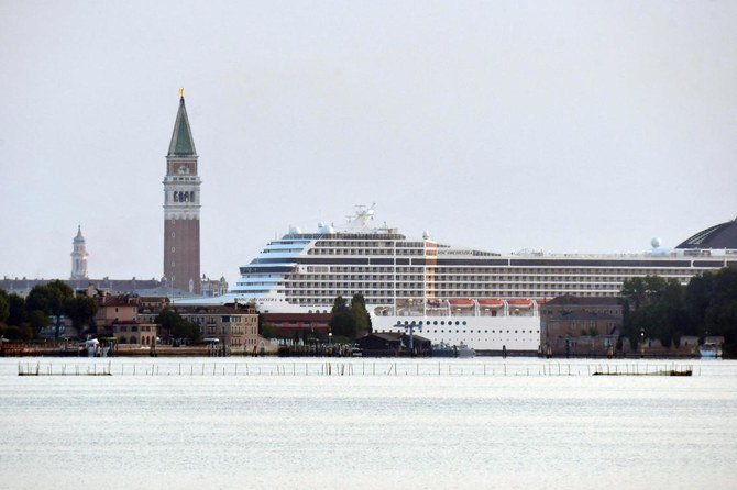 The First Cruise Ship to Sail Through Venice Since the Beginning of the Epidemic