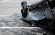 The Moment of the Accident with the Overturned Car in Zaporozhye