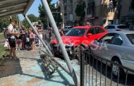 In Odessa, as a Result of an Accident, Cars Demolished a Public Transport Stop