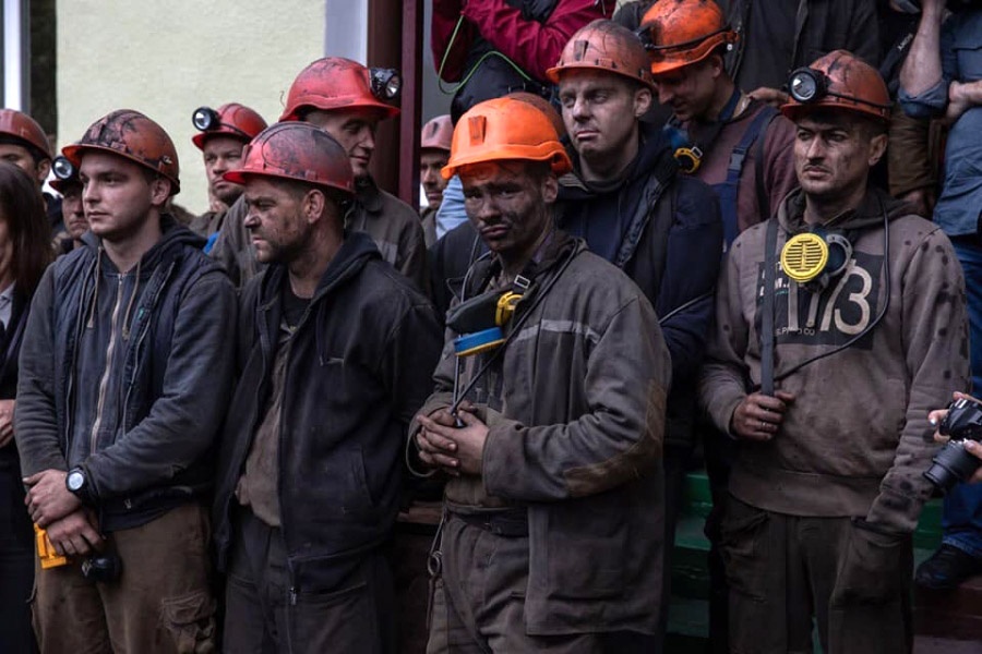 Miners Are Demanding the Payment of Arrears of Wages in Lviv