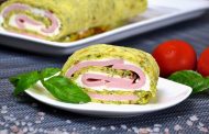 Zucchini Roll With Cream Cheese and Sausage