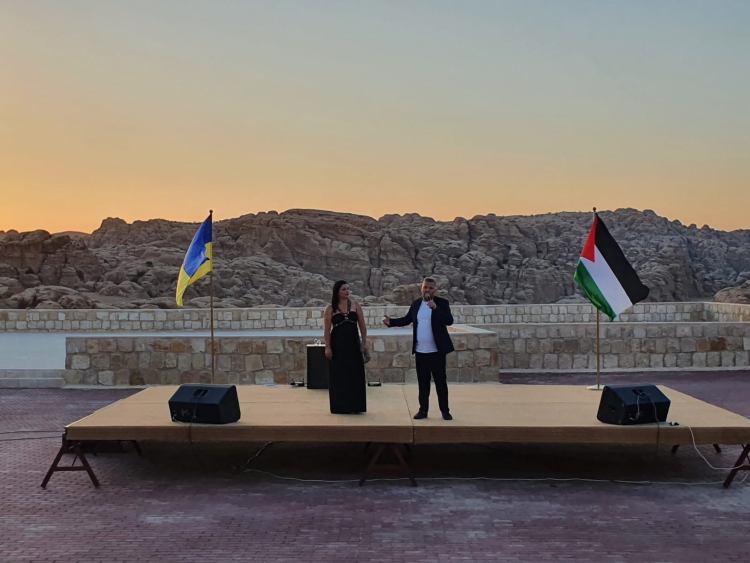 Ukraine Celebrates Independence Day in the Jordanian City of Petra