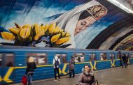 Subway Passengers Are Stuck in a Huge Queue at the Station “Minsk” in Kyiv