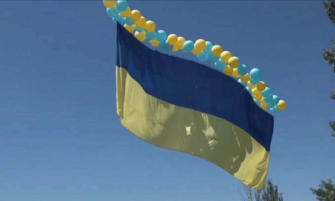 Ukrainian Flag Flew Over Occupied Donetsk