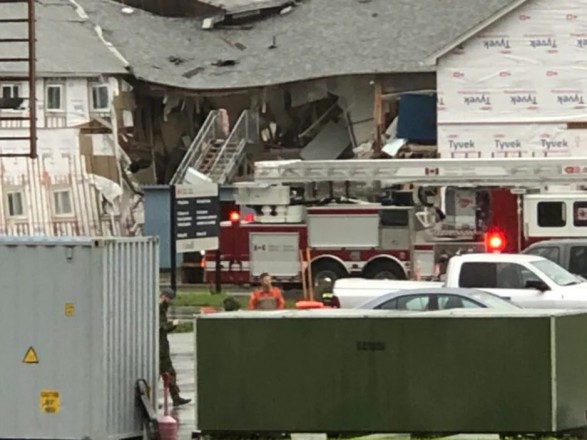 An explosion at a military base in Canada injured 10 people