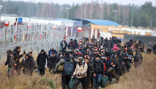 A large group of immigrants tried to penetrate Poland from Belarus
