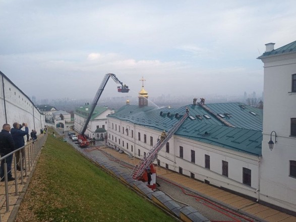 The fire on the territory of the Kiev-Pechersk Lavra was extinguished