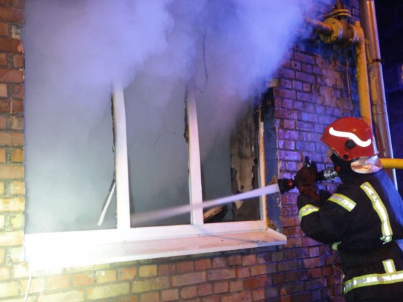 A man died in a fire in a five-story building in Kyiv