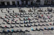 The price of war: 109 empty wheelchairs symbolizing killed children were exhibited in the center of Lviv