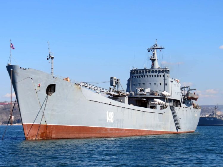 A Russian landing ship was destroyed near the port of Berdyansk