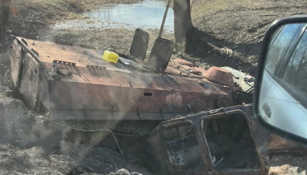 Destruction of the enemy command post in the Chernihiv region