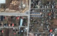 Satellite images show bodies lying on the street when Bucha was under Russian control