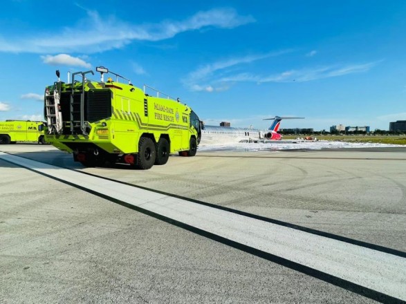 In the USA at landing the plane caught fire: three wounded were hospitalized