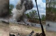 The Armed Forces showed how the pontoon bridge of the occupiers in Luhansk region was blown up