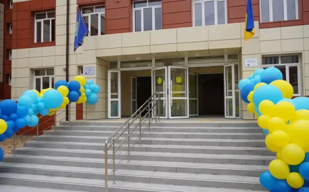 How many educational institutions in Ukraine were destroyed during the war and rebuilt?