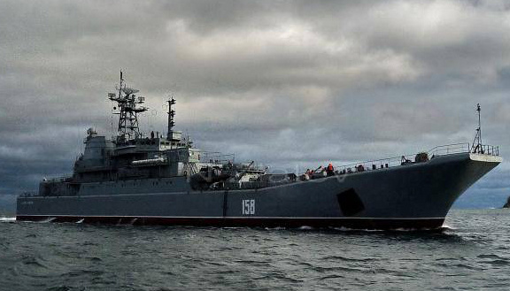 Ukrainian forces destroyed the large Russian landing ship Cesar Kunikov