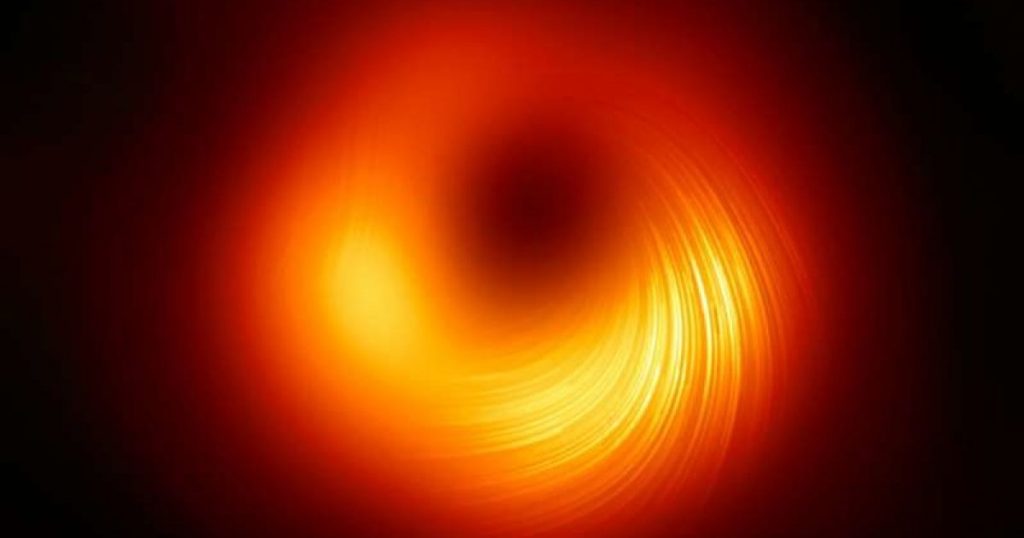 عرض الباحثون صورًا للحقول المغناطيسية للثقب الأسود M87
