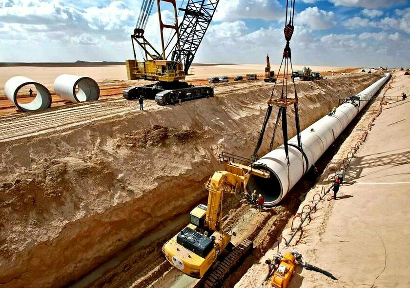 ليبيا مشروع النهر الصناعي العظيم تحت الصحراء بوابة اوكرانيا