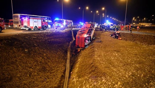 نتيجة لحادث حافلة في بولندا تسعة أوكرانيين في حالة خطيرة