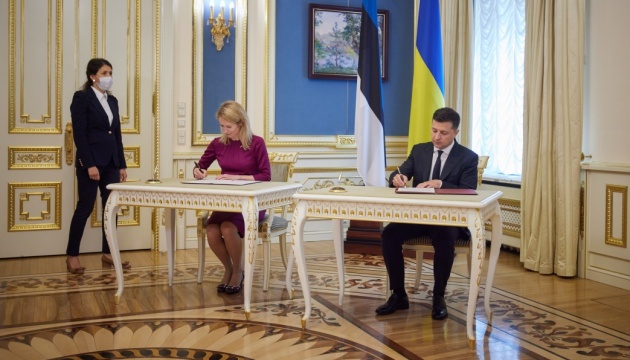 زيلينسكي وكالاس يصدران بيان يؤكد على دعم استونيا لاوكرانيا، صور