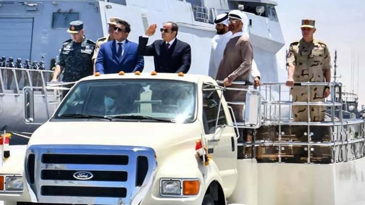 الرئيس المصري السيسي يفتتح قاعدة بحرية استراتيجية للبحر المتوسط