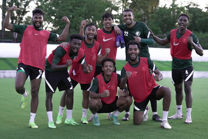 منتخب السعودية لكرة القدم تحت 23 سنة في يجري تمرينه الاخير قبل المباراة الافتتاحية الأولمبية