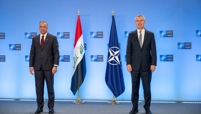 الكاظمي العراقي يتعهد بمواصلة القتال ضد داعش خلال زيارة الناتو