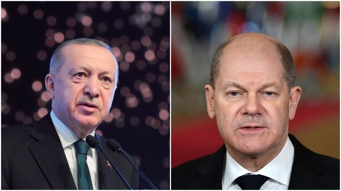 الرئيس التركي ورئيس وزراء ألمانيا يجريان محادثات في أنقرة بشأن أوكرانيا