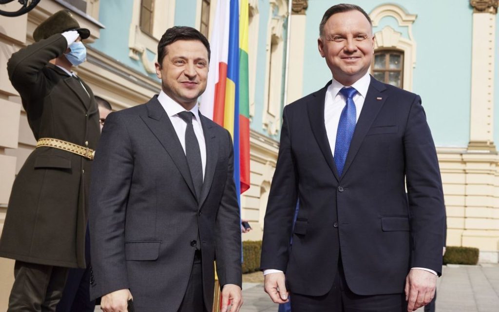 الرئيس الاوكراني و الرئيس البولندي