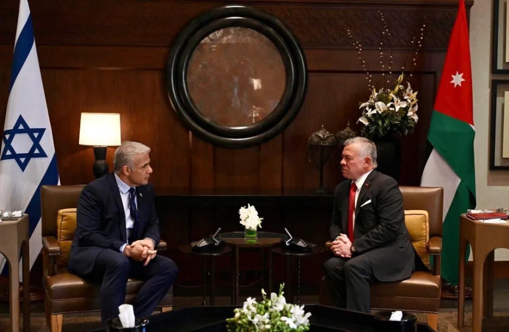 ملك الأردن يبحث مع رئيس الوزراء الإسرائيلي إمكانية إقامة دولة فلسطينية