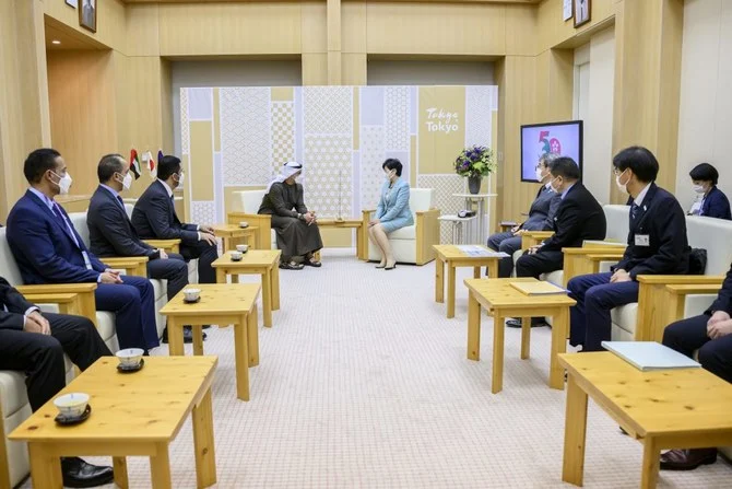 رئيس دولة الإمارات العربية المتحدة يلتقي محافظة طوكيو